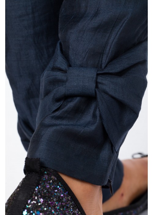 Suit navy linen