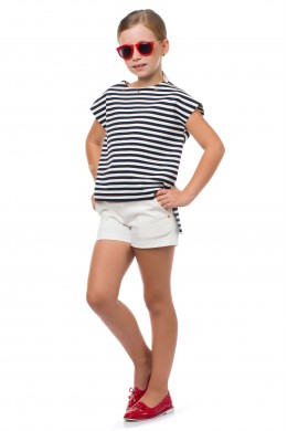 Black and white striped t-shirt with asterisks
