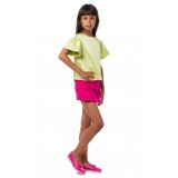 Blouse with bows lime