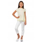 T-shirt with pearls lemon