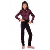 Trousers "Velvet" purple with elastic