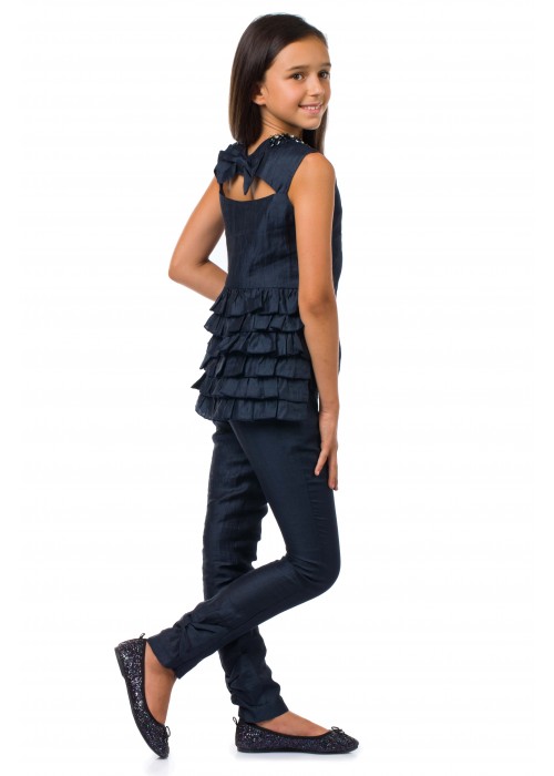 Suit navy linen