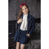 Jacket with bow dark blue