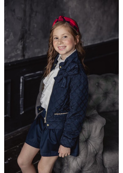 Jacket with bow dark blue