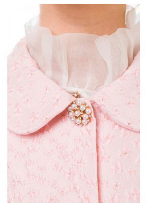 Coat with flowers pink 