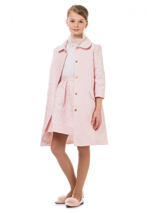 Coat with flowers pink 