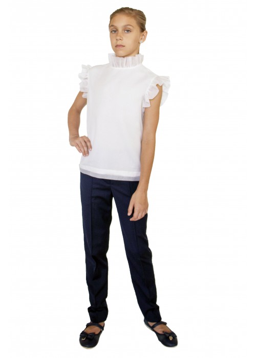 Pants school with pockets blue
