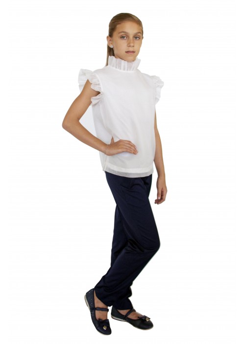Pants school with pockets blue
