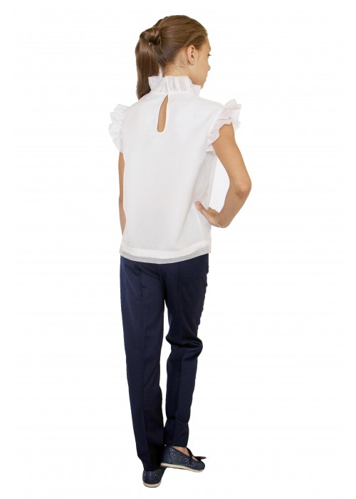 Pants school with pockets blue