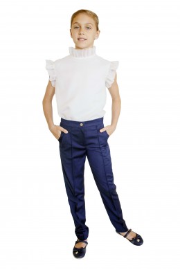 Pants school with pockets blue