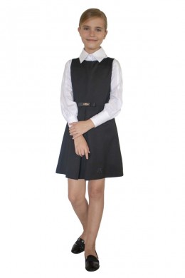 Sundress "Daria" school with a fold black