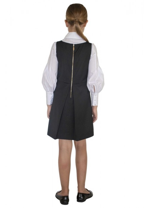 Sundress "Daria" school with a fold black
