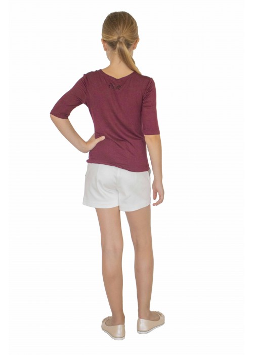 T-shirt burgundy
