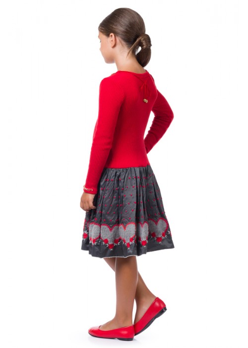 Dress with hearts red