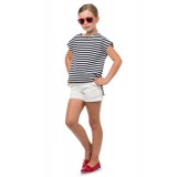 Denim shorts white