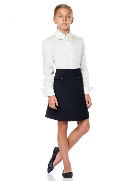 Skirt school with flaps black