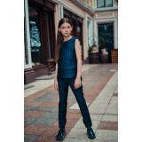 Suit navy linen