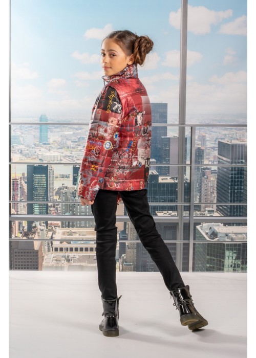 Jacket vest burgundy