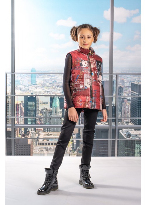 Jacket vest burgundy