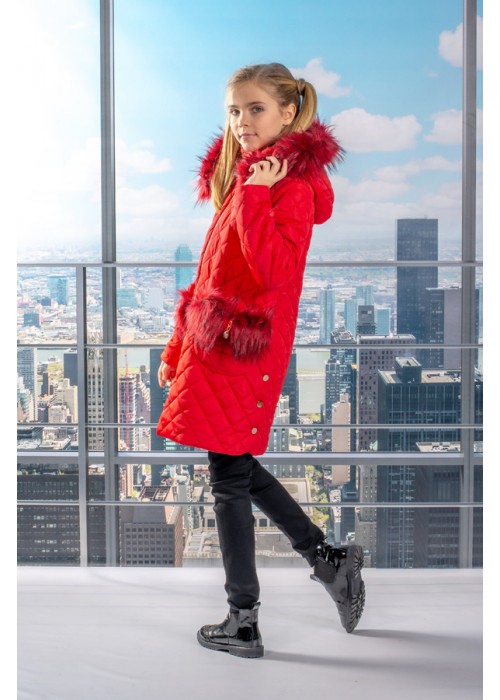 Jacket fleur red