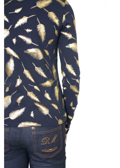 Golf "Barbie" dark blue with gold feather