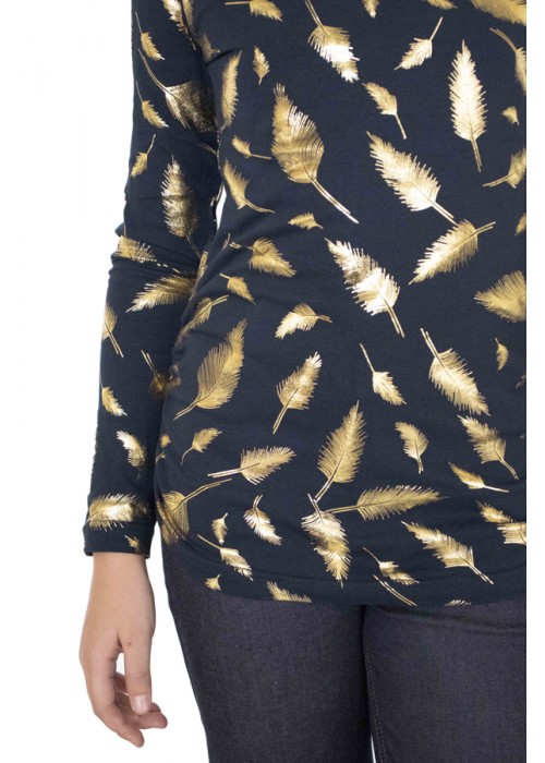 Golf "Gold" dark blue with gold feather