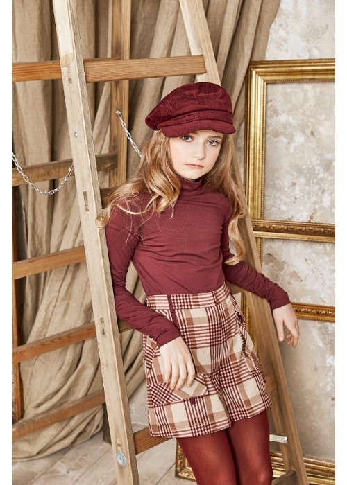 Shorts "Caramel" cage bordo