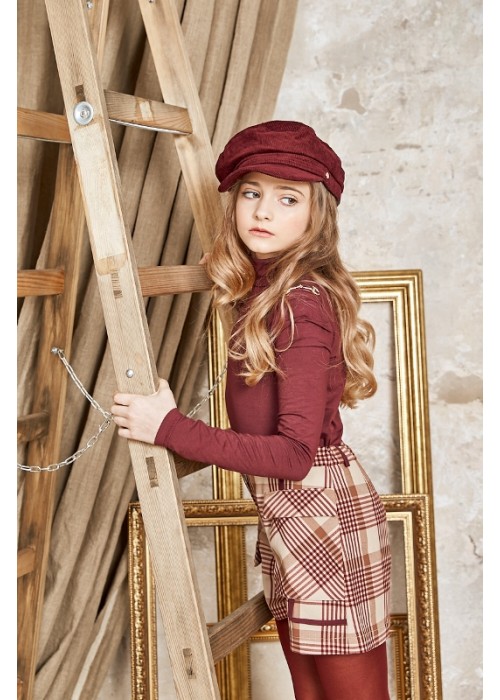 Shorts "Caramel" cage bordo